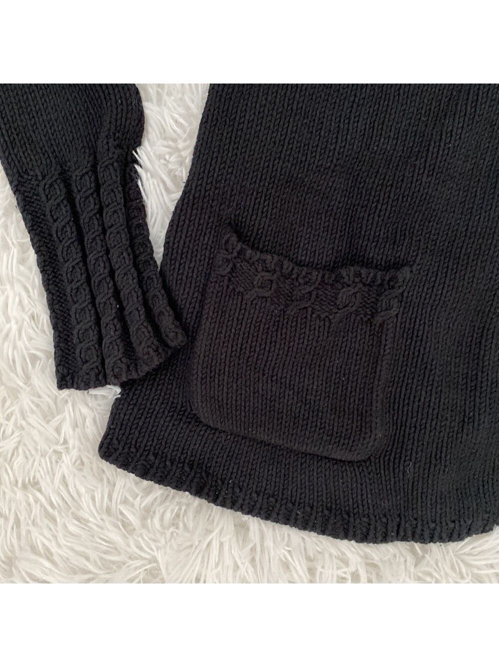 KB & company 90’s black cable knit button down cardigan - Picture 5 of 5